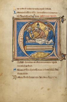 Initial C: The Entombment; Psalter, mid-1200s. Creator: Unknown