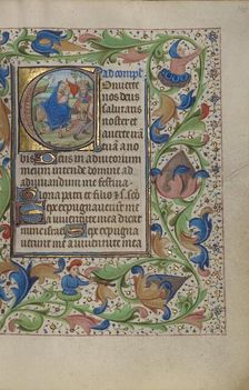 Initial C: The Flight into Egypt; Book of Hours, about 1450-1455. Creator: Master of the Lee Hours