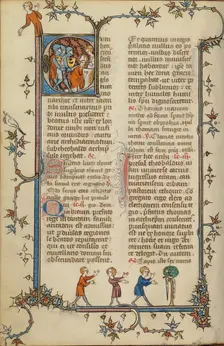 Initial C: The Martyrdom of Saint Thomas Becket; Breviary, about 1320-1325. Creator: Unknown