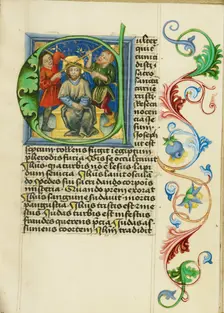 Initial C: The Mocking of Christ; Prayer Book, about 1470-1480. Creator: Workshop of Valentine Noh
