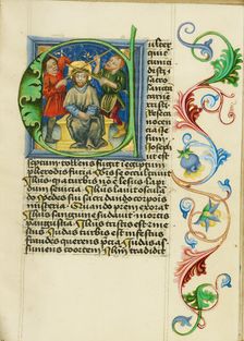 Initial C: The Mocking of Christ; Prayer Book, about 1470-1480. Creator: Workshop of Valentine Noh