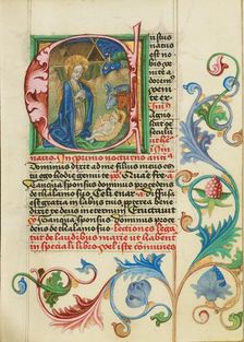 Initial C: The Nativity; Prayer Book, about 1470-1480. Creator: Workshop of Valentine Noh