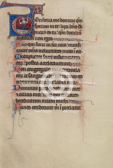 Initial C: The Resurrection; Bute Psalter, text and illumination about 1285. Creator: Bute Master.