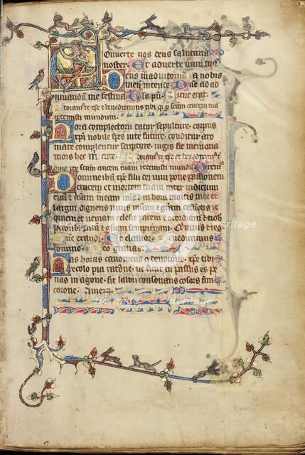 Initial C: The Resurrection; Ruskin Hours, about 1300. Creator: Unknown.