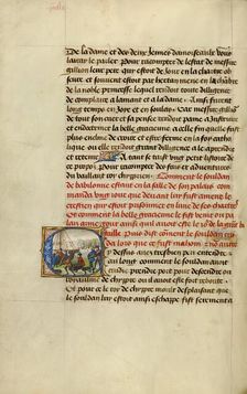 Initial C: Troops Loading Provisions onto a Ship; Roman de Gillion de Trazegnies, 1464. Creators: Lieven van Lathem, David Aubert