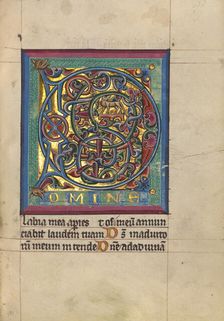 Initial D: A Dog; Psalter, about 1240-1250. Creator: Unknown