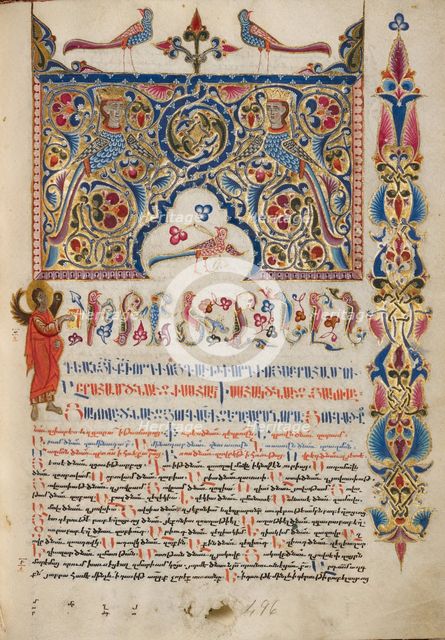 Initial D: A Lion and Unicorns; Initial D: A Lion and Unicorns Eating the Bodies..., about 1285. Creator: Bute Master.