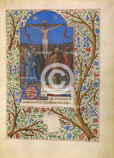 Initial D: A Seated Friar; Bute Psalter, text and illumination about 1285. Creator: Bute Master.