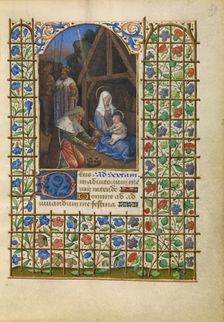 Initial D: A Seated King Pointing to His Eyes: Initial M: David Kneeling Before Christ, about 1285. Creator: Bute Master