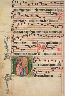 Initial D: Biblical Scene; Initial D: Melchizedek Feeding the Armies of Abraham..., about 1405. Creator: Circle of the Master of the Golden Bull