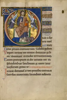 Initial D: Christ Enthroned; Psalter, after 1205. Creator: Master of Ingeborg Psalter
