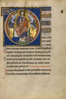 Initial D: Christ Enthroned; Psalter, after 1205. Creator: Master of Ingeborg Psalter