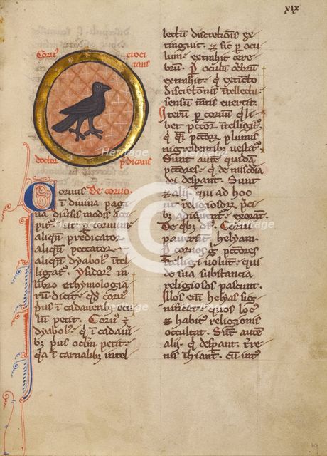 Initial D: Christ Nailed to the Cross; Bute Psalter, text and illumination about 1330. Creator: Atelier of the Passion Master.