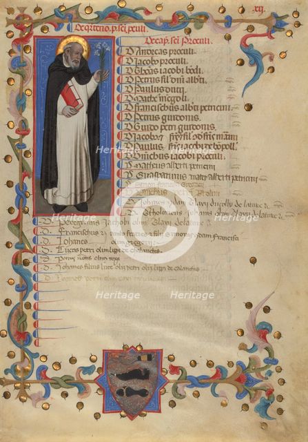 Initial D: David Cutting Saul's Tunic; Bute Psalter, text and illumination about 1285. Creator: Bute Master.