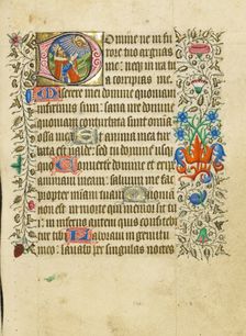 Initial D: David in Prayer; Book of Hours, about 1430-1440. Creator: Fastolf Master