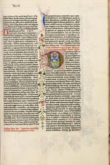 Initial D: David Playing the Harp; Bible, about 1450. Creator: Circle of Stefan Lochner