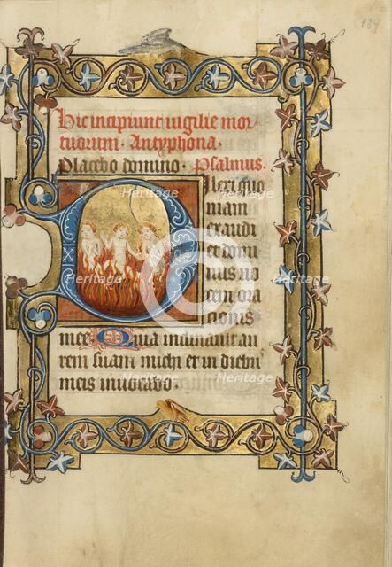 Initial D: Four Souls in Hell; Book of Hours, about 1405-1410. Creator: Masters of Dirc van Delf.