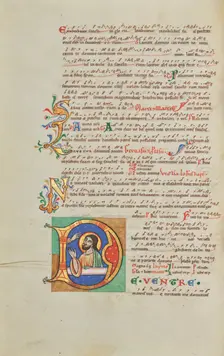 Initial D: Isaiah in Prayer; Stammheim Missal, probably 1170s. Creator: Unknown