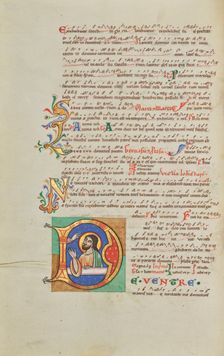 Initial D: Isaiah in Prayer; Stammheim Missal, probably 1170s. Creator: Unknown