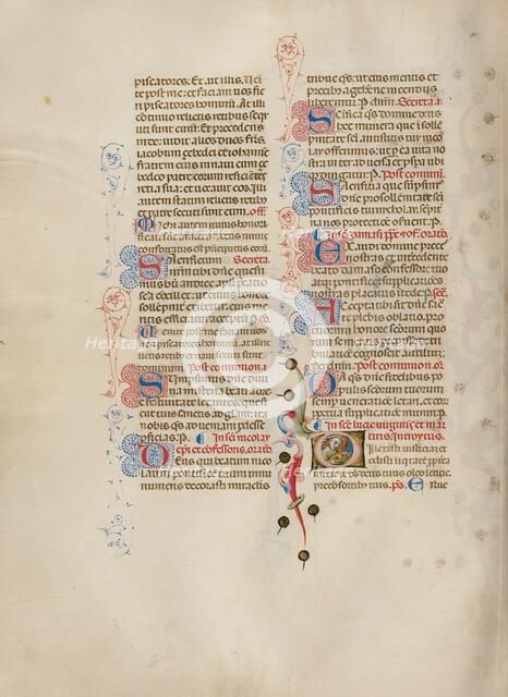 Initial D: Saint Lucy; Missal, between about 1389 and 1400. Creator: Master of the Brussels Initials.