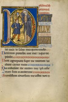 Initial D: Samuel Anointing David; Psalter, after 1205. Creator: Master of Ingeborg Psalter