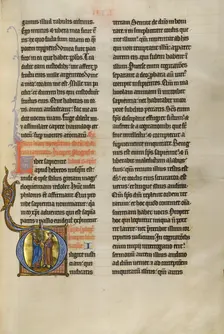 Initial D: Solomon Giving a Sword to a Young Man; Marquette Bible, about 1270. Creator: Unknown