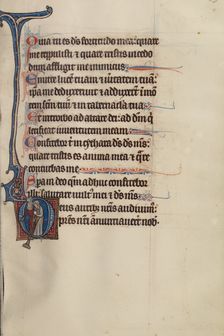 Initial D: Two People; Bute Psalter, text and illumination about 1285. Creator: Bute Master