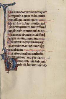 Initial D: Two People; Bute Psalter, text and illumination about 1285. Creator: Bute Master