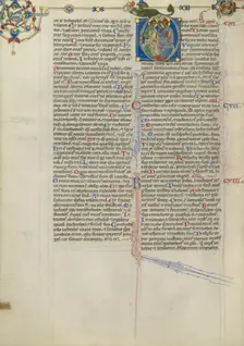 Initial D: The Trinity; Abbey Bible, about 1250-1262. Creator: Unknown