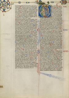 Initial D: The Trinity; Abbey Bible, about 1250-1262. Creator: Unknown