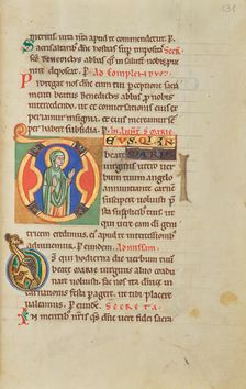 Initial D: The Virgin; Stammheim Missal, probably 1170s. Creator: Unknown