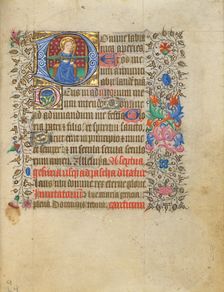 Initial D: The Virgin Weaving; Book of Hours, about 1430-1440. Creator: Fastolf Master