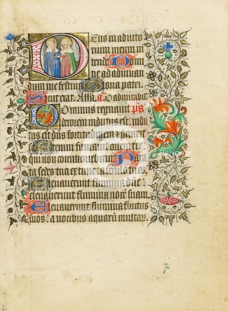 Initial D: The Visitation; Book of Hours, about 1430-1440. Creator: Fastolf Master.