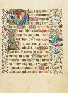 Initial D: The Adoration of the Magi; Book of Hours, about 1430-1440. Creator: Fastolf Master