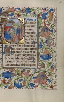 Initial D: The Adoration of the Magi; Book of Hours, about 1450-1455. Creator: Master of the Lee Hours