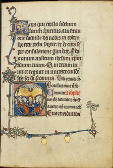 Initial D: The Ascension; Initial D: Pentecost; Ruskin Hours, about 1300. Creator: Unknown