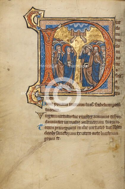 Initial D: The Ascension; Psalter, mid-1200s. Creator: Unknown.