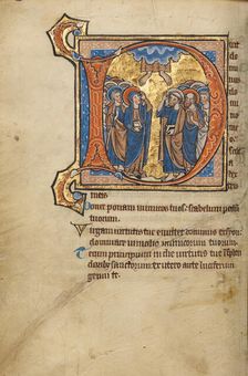 Initial D: The Ascension; Psalter, mid-1200s. Creator: Unknown