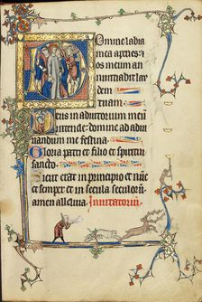 Initial D: The Betrayal of Christ; Initial D: Christ in the Clouds and Nuns in Prayer, about 1300. Creator: Unknown
