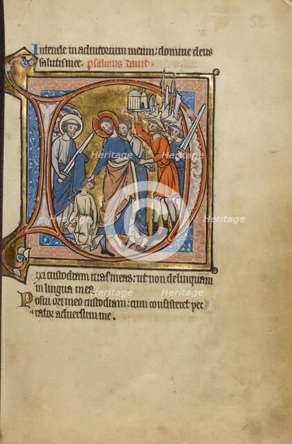 Initial D: The Betrayal of Christ; Psalter, mid-1200s. Creator: Unknown.