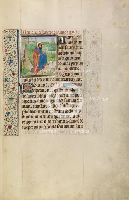 Initial D: The Crucifixion; Bute Psalter, text and illumination about 1330. Creator: Atelier of the Passion Master.