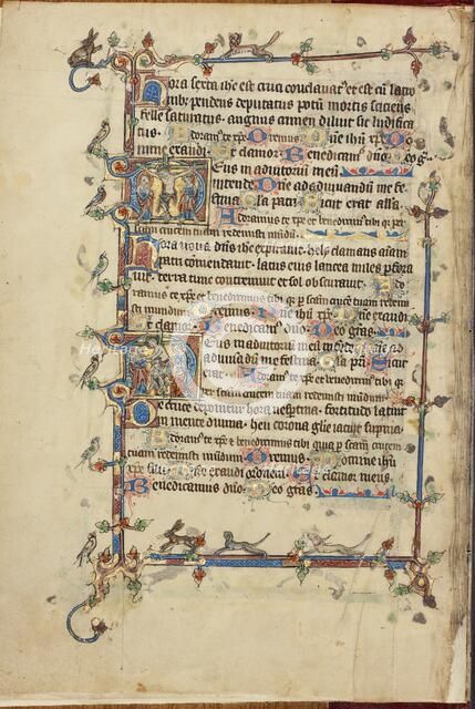 Initial D: The Crucifixion: Initial D: The Deposition; Ruskin Hours, about 1300. Creator: Unknown.