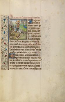 Initial D: The Deposition; Bute Psalter, text and illumination about 1330. Creator: Atelier of the Passion Master