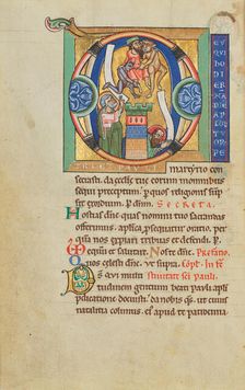 Initial D: The Fall of Simon Magus; Stammheim Missal, probably 1170s. Creator: Unknown