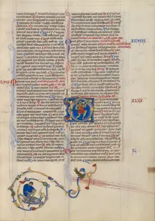 Initial D: The Fool; Abbey Bible, about 1250-1262. Creator: Unknown
