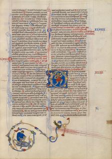 Initial D: The Fool; Abbey Bible, about 1250-1262. Creator: Unknown