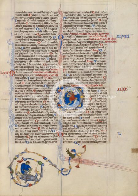 Initial D: The Fool; Abbey Bible, about 1250-1262. Creator: Unknown.