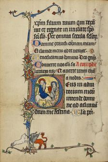 Initial D: The Flight into Egypt; Ruskin Hours, about 1300. Creator: Unknown