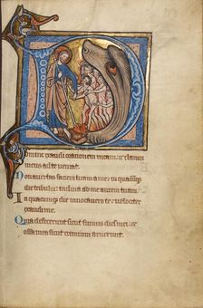 Initial D: The Harrowing of Hell; Psalter, mid-1200s. Creator: Unknown