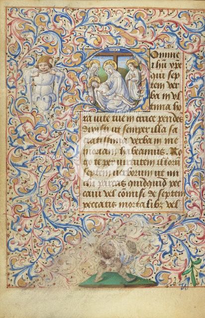 Initial D: The Lamentation; Hours of Simon de Varie, 1455. Creator: Master of Jean Rolin II.